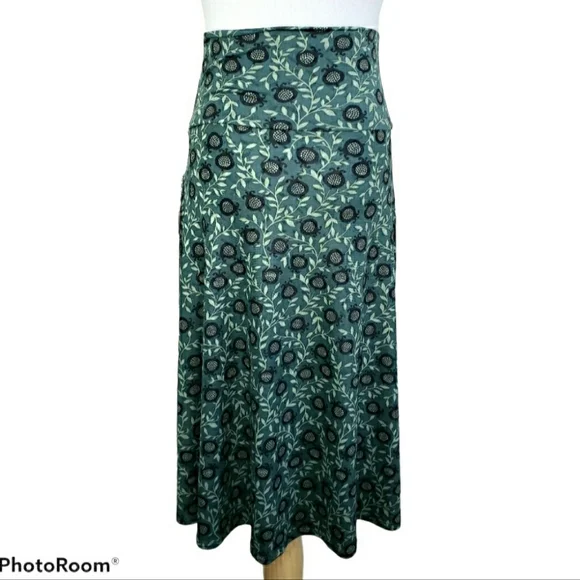LuLaRoe Azure A-line Skirt Green Teal Size XS - Picture 2 of 6